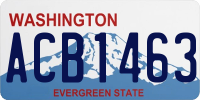 WA license plate ACB1463