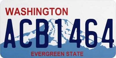 WA license plate ACB1464