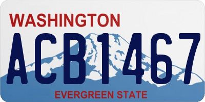 WA license plate ACB1467