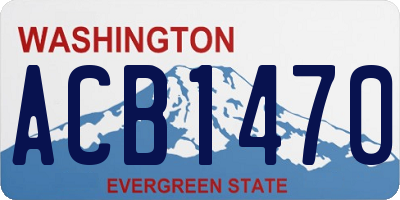 WA license plate ACB1470