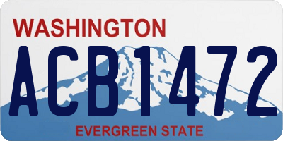 WA license plate ACB1472