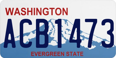 WA license plate ACB1473