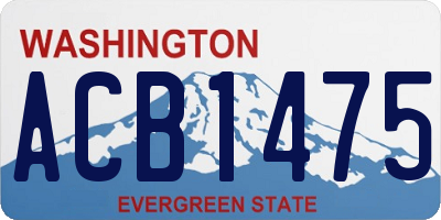 WA license plate ACB1475