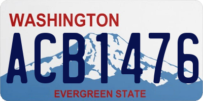 WA license plate ACB1476