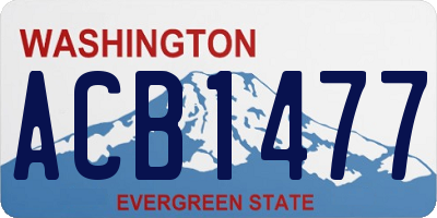 WA license plate ACB1477