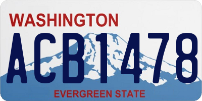 WA license plate ACB1478