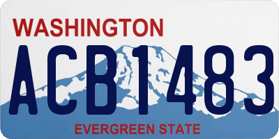 WA license plate ACB1483