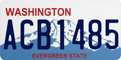 WA license plate ACB1485