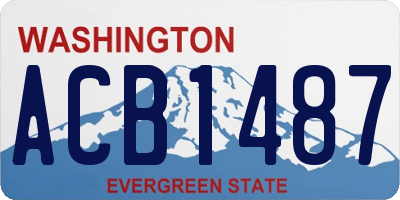 WA license plate ACB1487