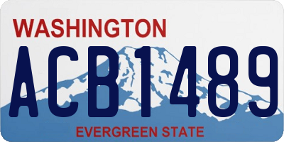 WA license plate ACB1489