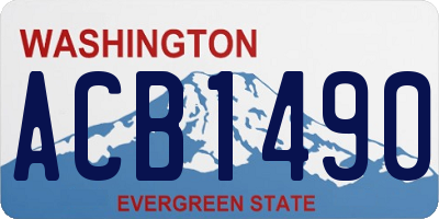 WA license plate ACB1490