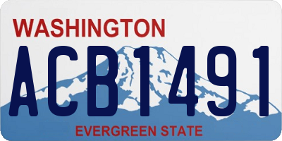 WA license plate ACB1491