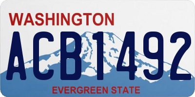 WA license plate ACB1492