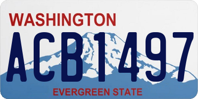 WA license plate ACB1497