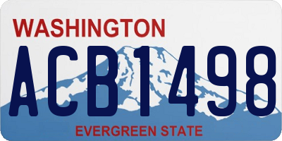 WA license plate ACB1498