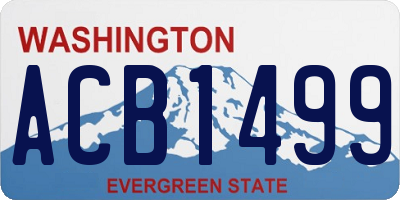 WA license plate ACB1499