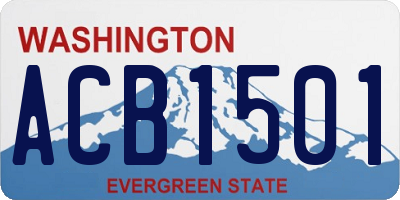WA license plate ACB1501