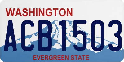 WA license plate ACB1503