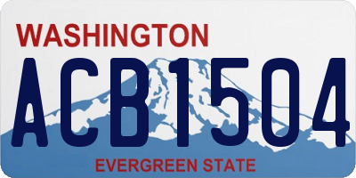 WA license plate ACB1504