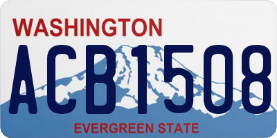 WA license plate ACB1508