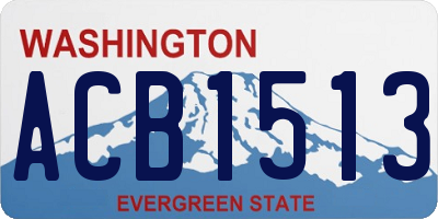 WA license plate ACB1513