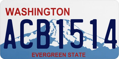 WA license plate ACB1514