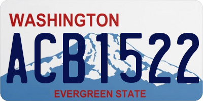 WA license plate ACB1522