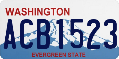 WA license plate ACB1523