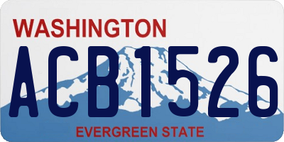 WA license plate ACB1526
