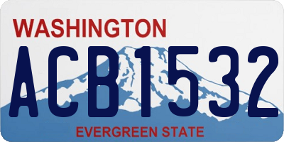 WA license plate ACB1532