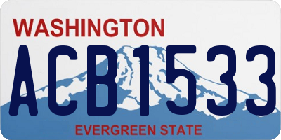 WA license plate ACB1533