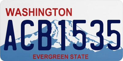 WA license plate ACB1535
