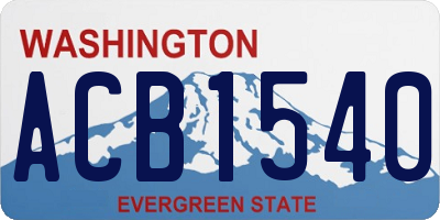 WA license plate ACB1540