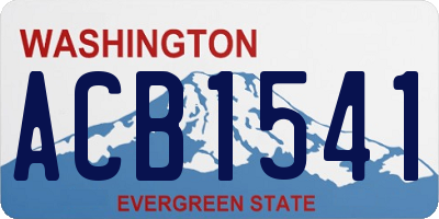 WA license plate ACB1541