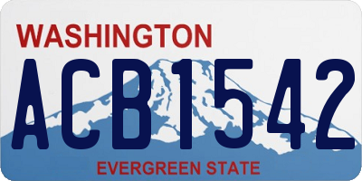 WA license plate ACB1542