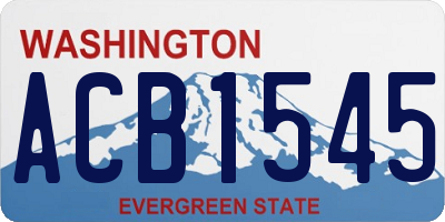 WA license plate ACB1545
