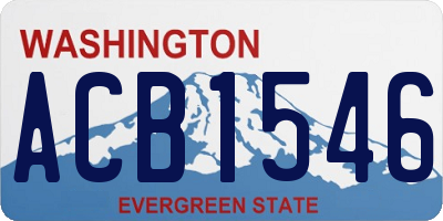 WA license plate ACB1546