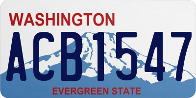 WA license plate ACB1547