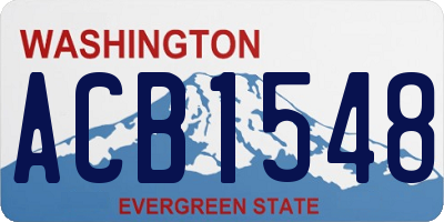 WA license plate ACB1548