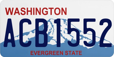 WA license plate ACB1552