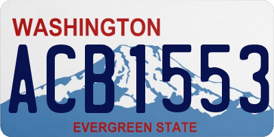WA license plate ACB1553