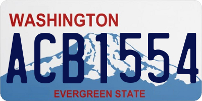 WA license plate ACB1554