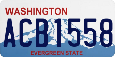 WA license plate ACB1558