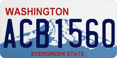 WA license plate ACB1560