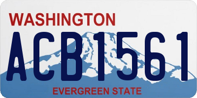 WA license plate ACB1561