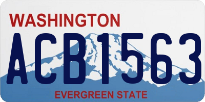 WA license plate ACB1563