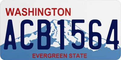 WA license plate ACB1564