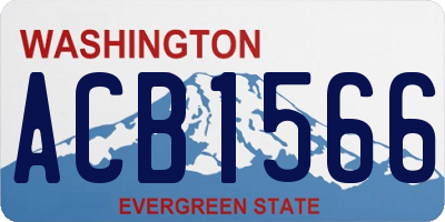 WA license plate ACB1566