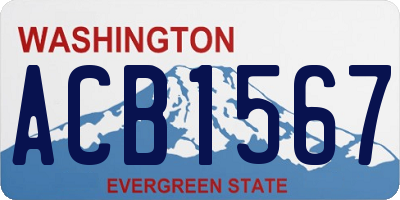 WA license plate ACB1567