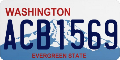 WA license plate ACB1569